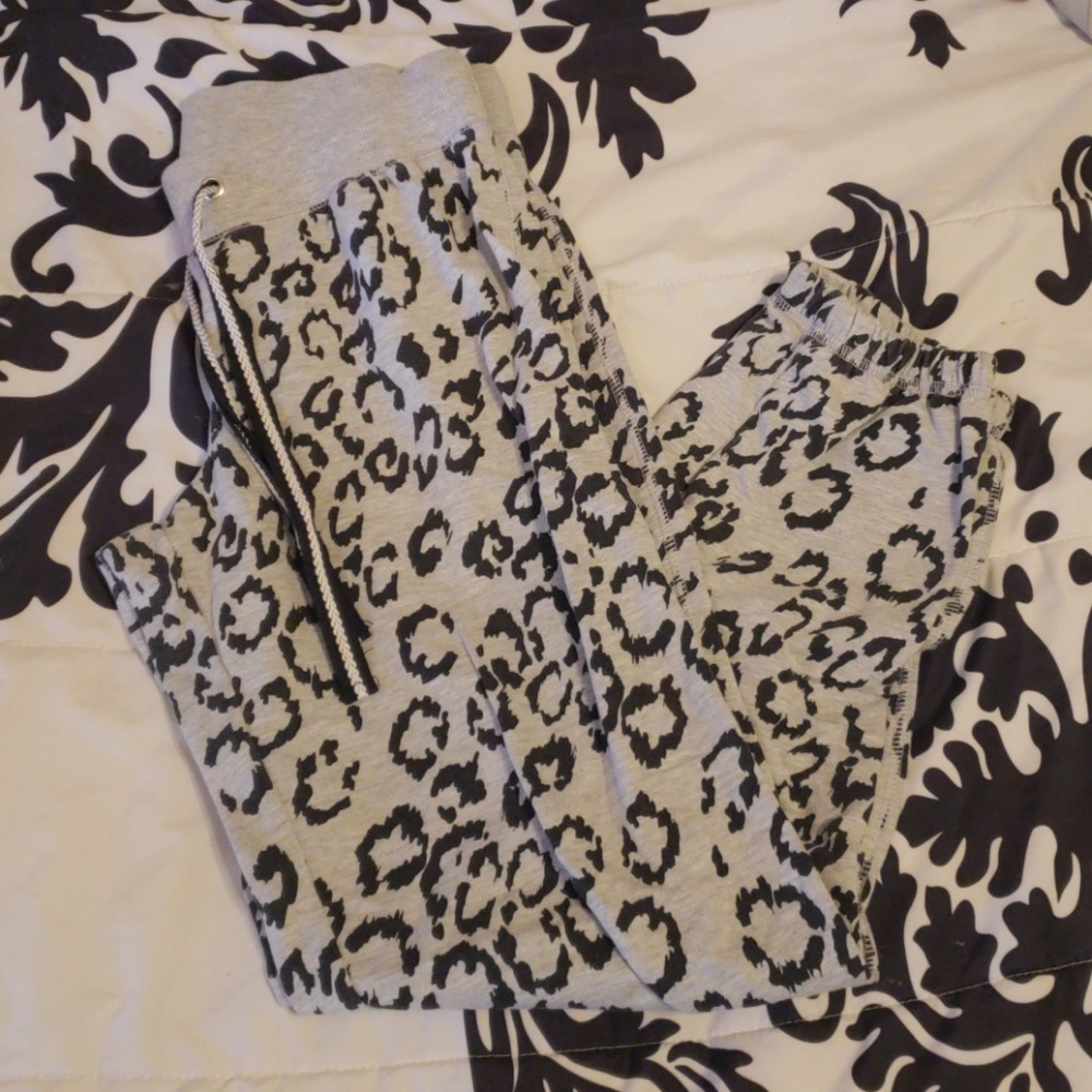 Cheetah print sweatpants joggers